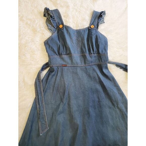 Vintage French Denim Dress - Picture 4 of 11